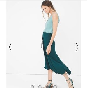 White House Black Market Teal Maxi Skirt